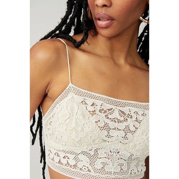 Free People Cream Lace Bralette - Picture 1 of 9